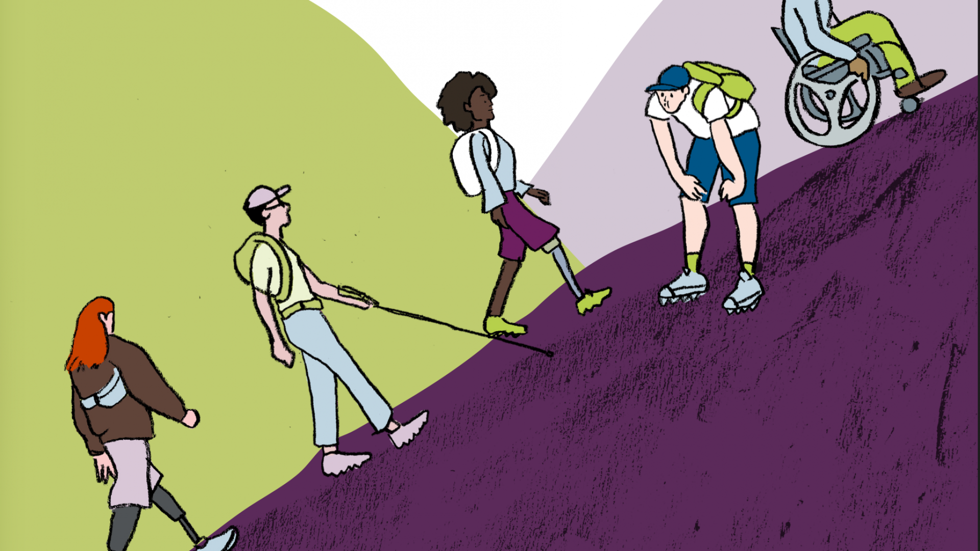 illustration montagne conviviale